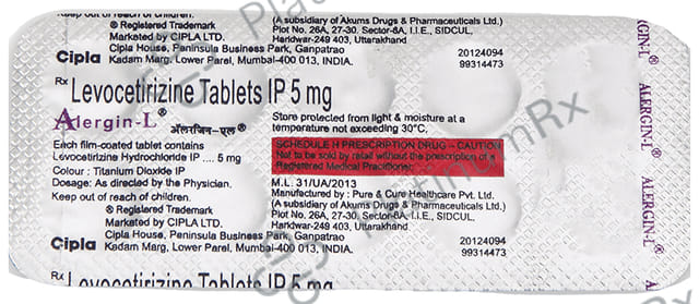 Alergin L 5mg Tablet 10s