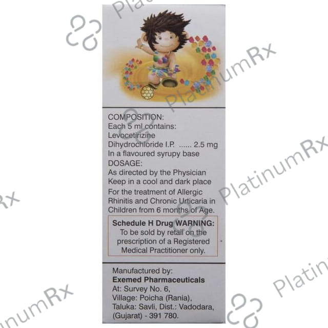 Xyzal 2.5mg Syrup 60ml