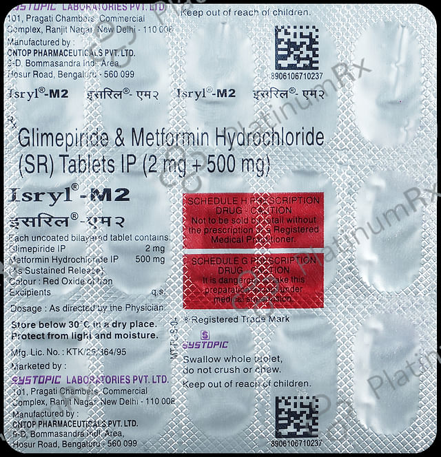 Isryl M2 2/500mg Tablet SR 15s