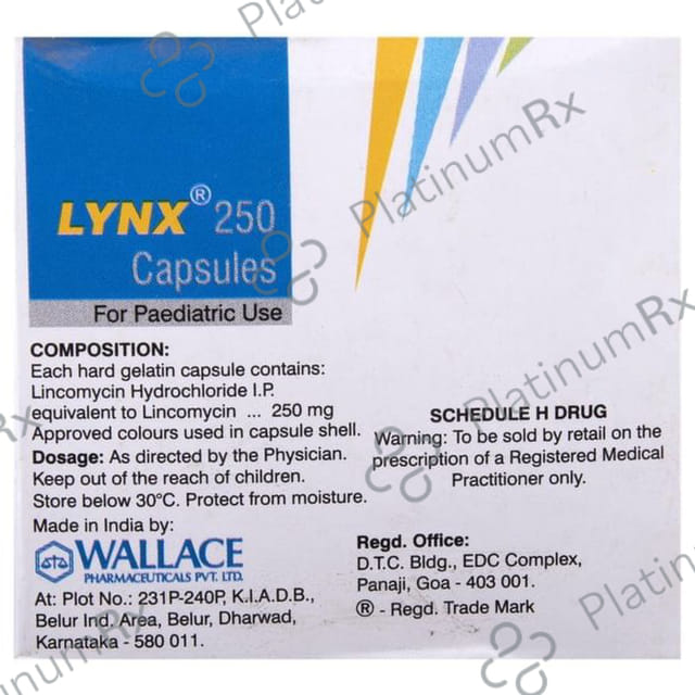Lynx 250mg Capsule 15s