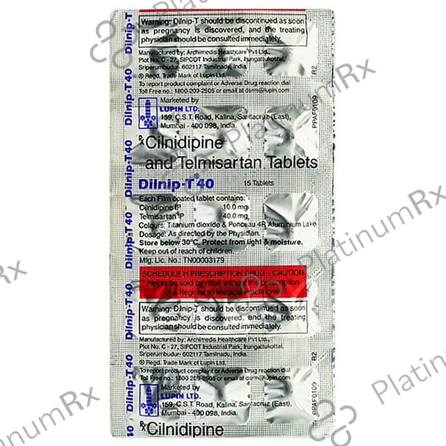 Dilnip T 10/40mg Tablet 15s