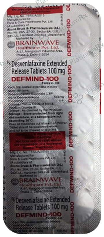 Defmind 100mg Tablet ER 10s