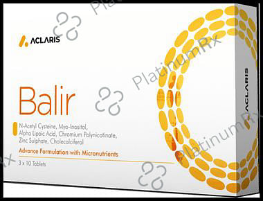 Balir Tablet with NAC, Vitamin D, ALA, Zinc, Chromium & Myo-Inositol