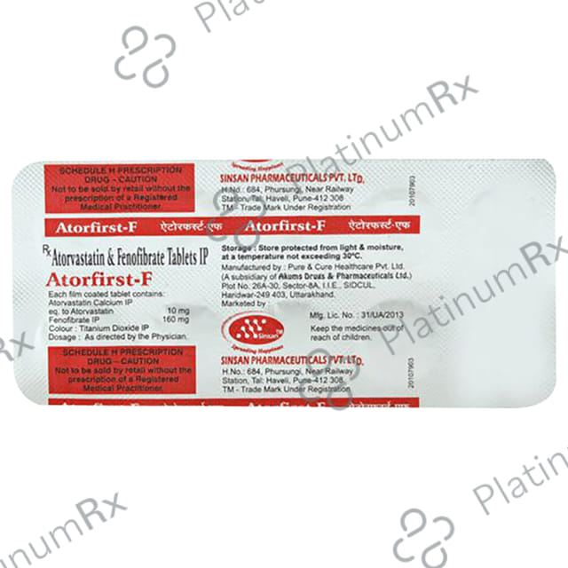 Atorfirst F 10/160mg Tablet 10s (Sinsan)