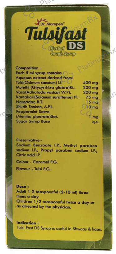 Dr. Morepen Tulsifast DS Herbal Cough Syrup