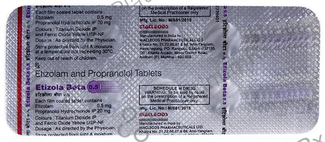 Etizola Beta 0.5 Tablet