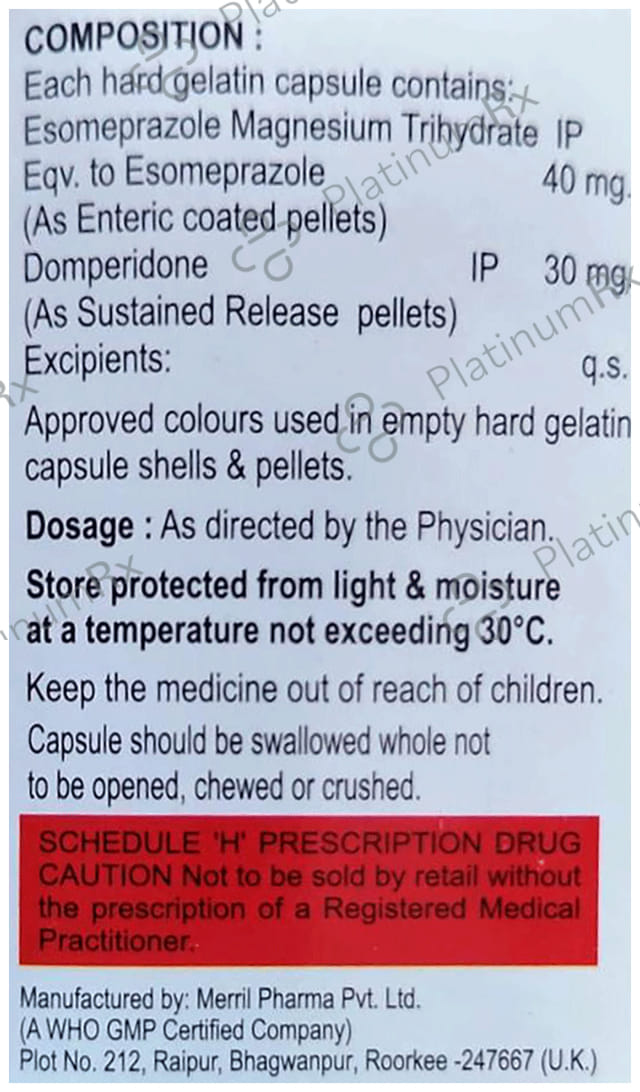 Esantro D 30/40mg Capsule SR 10s
