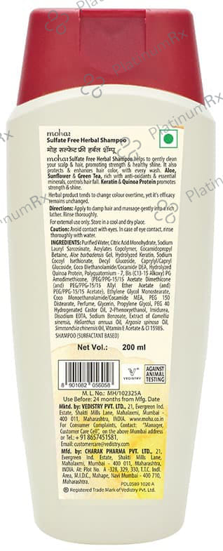 Moha Sulfate Free Herbal Shampoo 200 ml