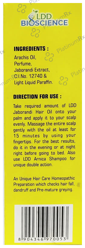 LDD Bioscience Jaborandi Hair Oil 200 ml