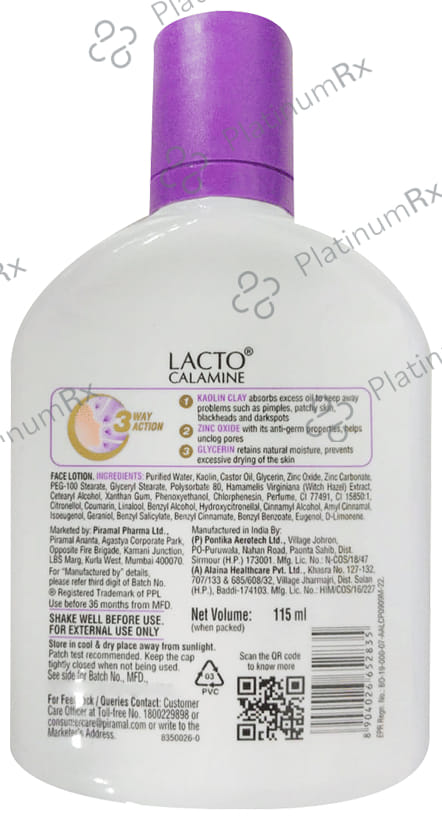 Lacto Calamine Face Lotion 115ml