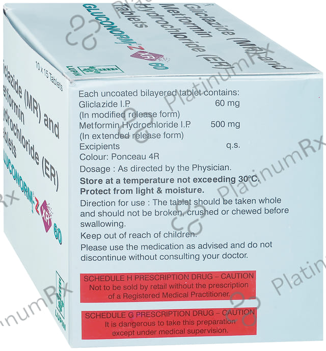 Gluconorm Z XR 60/500mg Tablet 15s