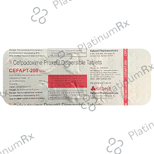 Cefapt 200mg Tablet DT 10s