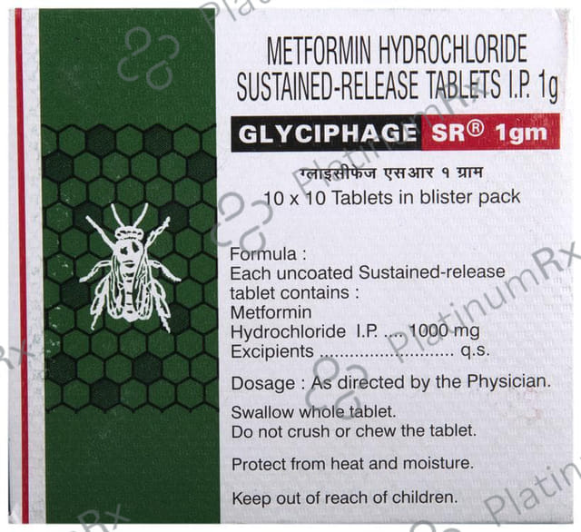 Glyciphage SR 1000mg Tablet 10s