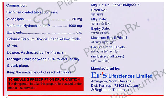 Zomelis Met 50/1000mg Tablet 15s