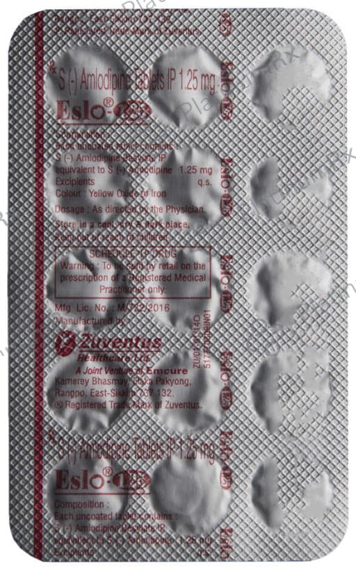 Eslo 1.25mg Tablet 15s