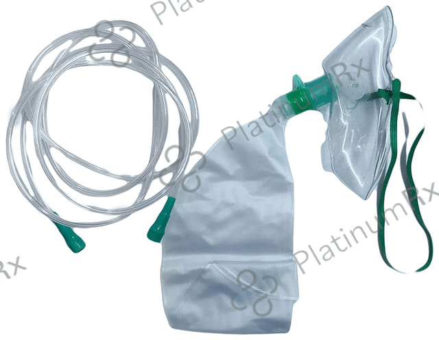 Mowell Non-Rebreathing (NRB) High Oxygen Concentration with Reservoir Bag Face Mask for Adults