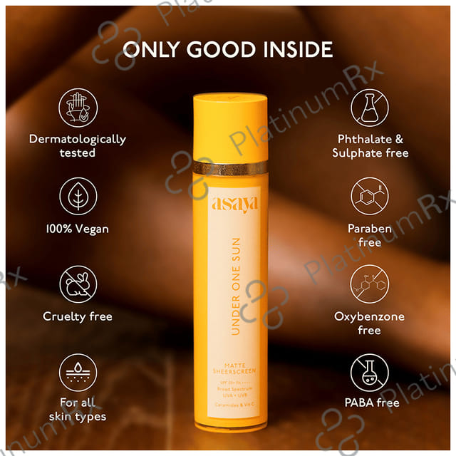 Asaya Under One Sun SPF 40 PA+++ Matte Sunscreen Gel 50ml