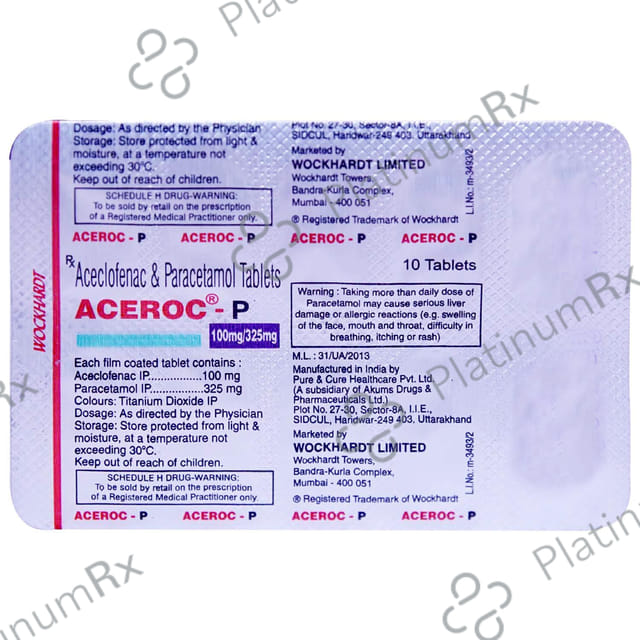 Aceroc P 100/325mg Tablet 10s