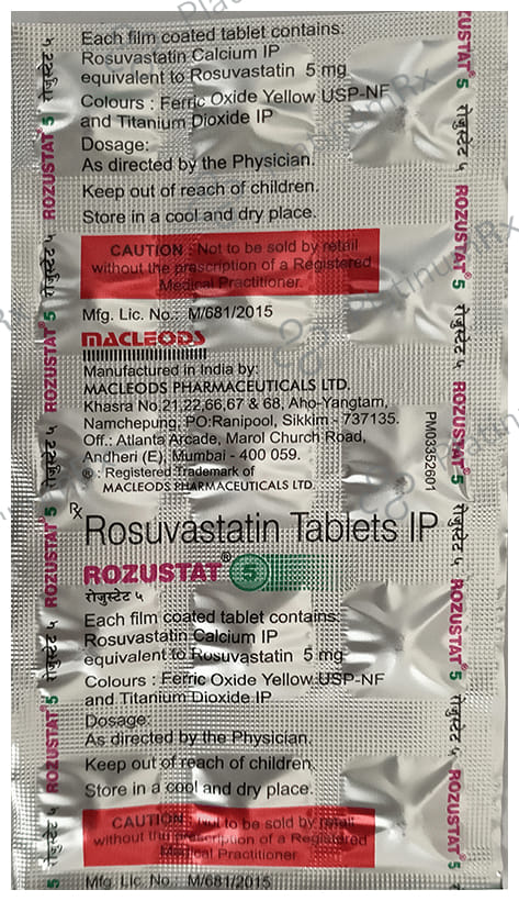 Rozustat 5mg Tablet 15s