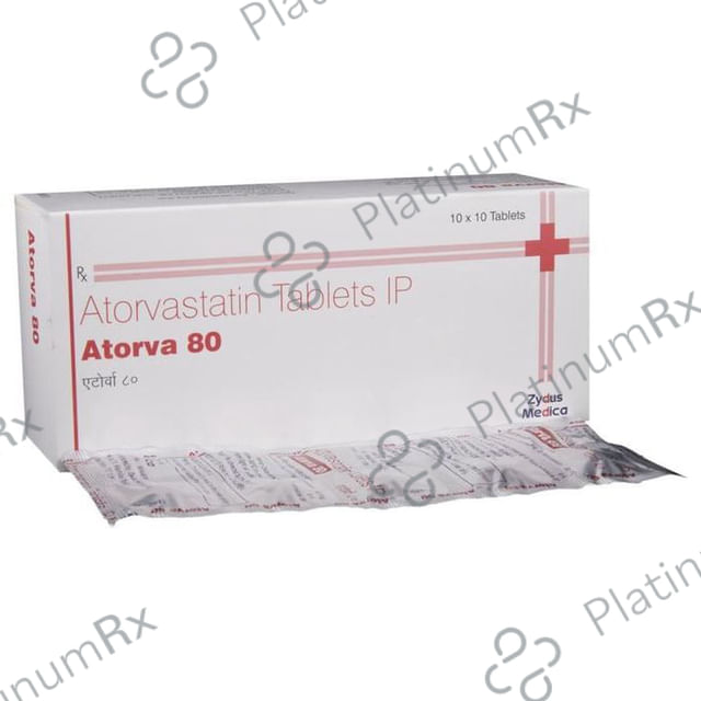 Atorva 80mg Tablet 10s