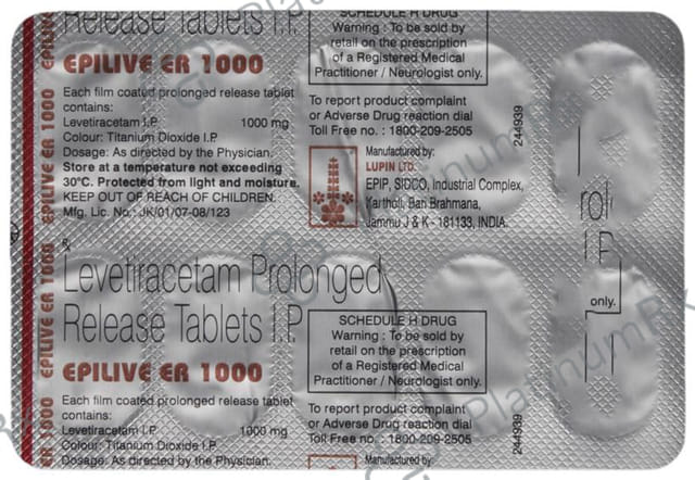 Epilive ER 1000mg Tablet 10s