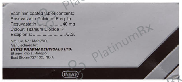Arvast 40mg Tablet 10s