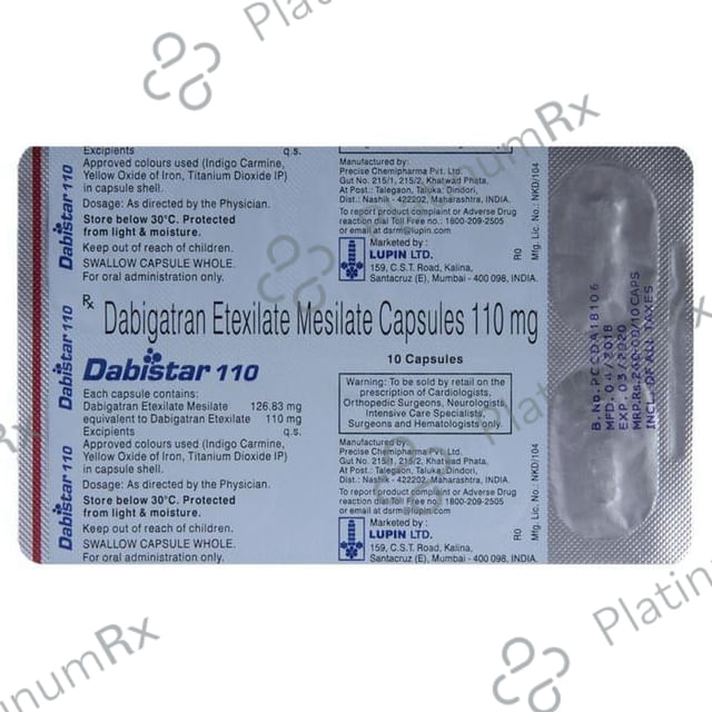 Dabistar 110mg Capsule 10s