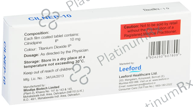 Cilnep 10mg Tablet 10s
