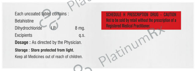 Vaxhist 8mg Tablet 10s