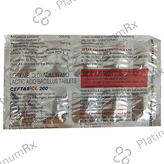 Ceftas CL Tablet 10s