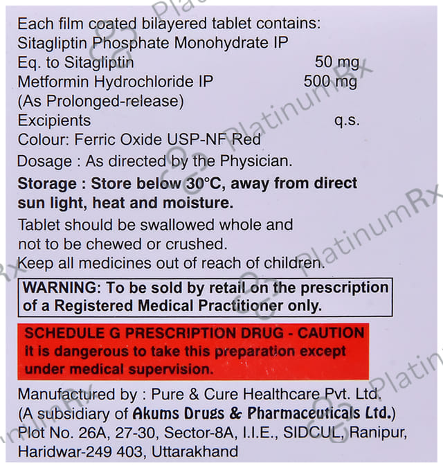 Gliptacross 500/50mg M Tablet PR 10s