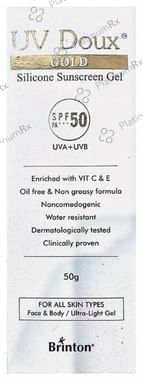 UV Doux Gold Silicone SunscreenSpf Gel 50gm