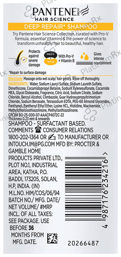 Pantene Pro-V Advanced Hairfall Solution Total Damage Care Shampoo