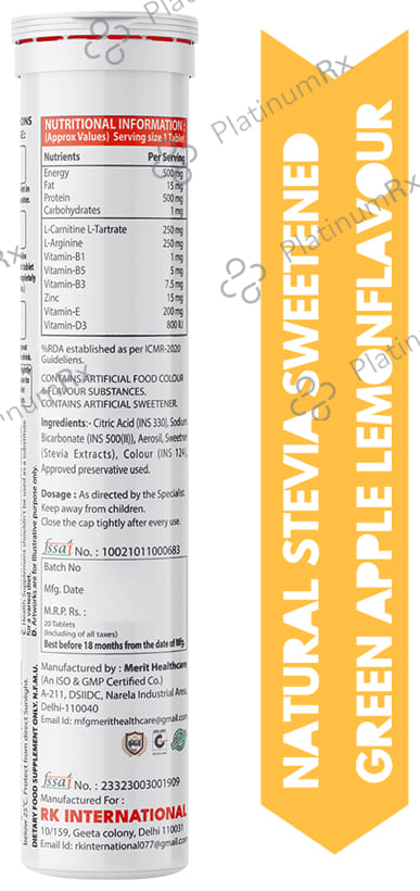 Wisefix Fat to Energy Fix Effervescent Tablet Sugar Free