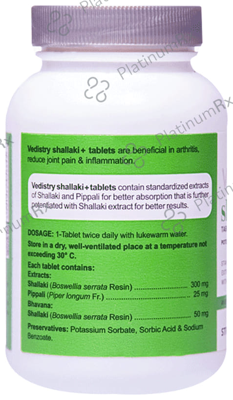 Vedistry Shallaki+ Tablet for Joint Pain & Bone Health