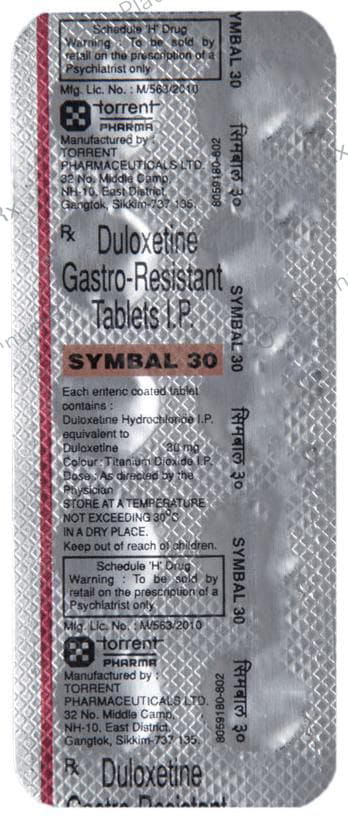 Symbal 30mg Tablet 10s