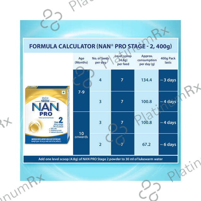 Nan Pro 2 Full Form Refill Powder 400gm