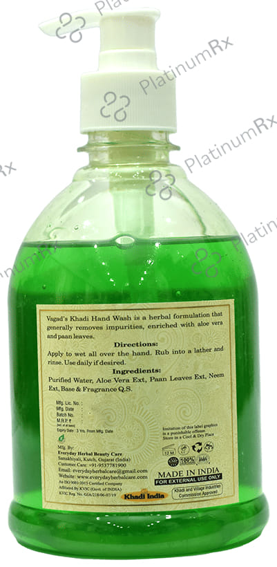 Vagad's Khadi Aloevera with Fresh Pan Herbal Handwash