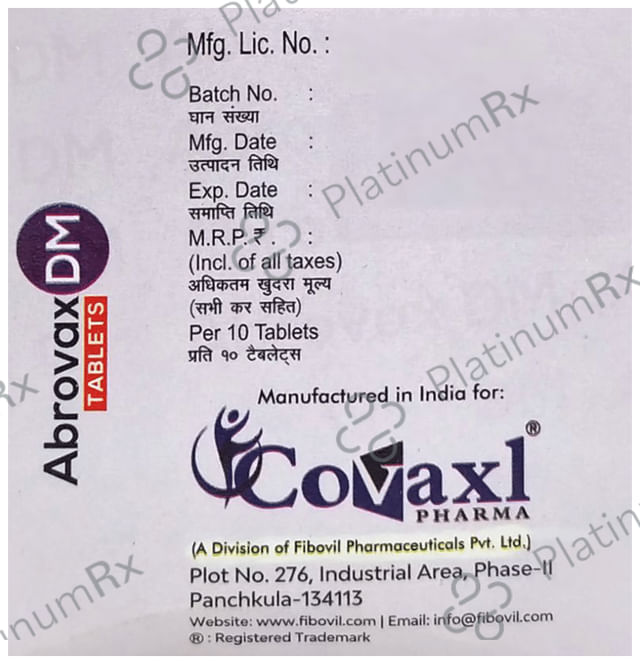 Abrovax DM Tablet SR 10s