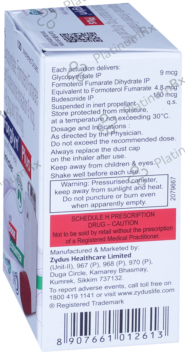 Forglyn Plus Inhaler CFC Free 120MDI