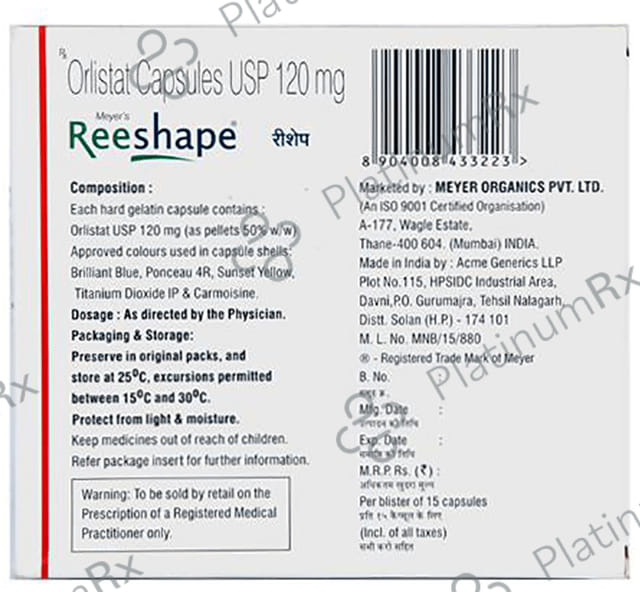 Reeshape 120mg Capsule 15s