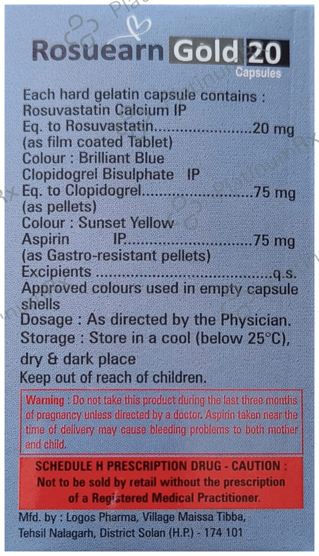 Rosuearn Gold 20 Capsule 10s