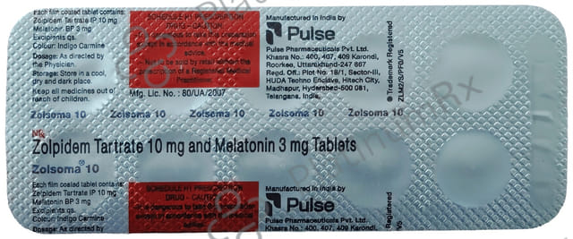 Zolsoma 10/3mg Tablet 10s