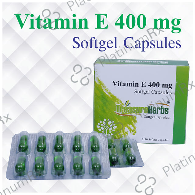 TreasureHerbs Vitamin E 400mg Capsule 20s
