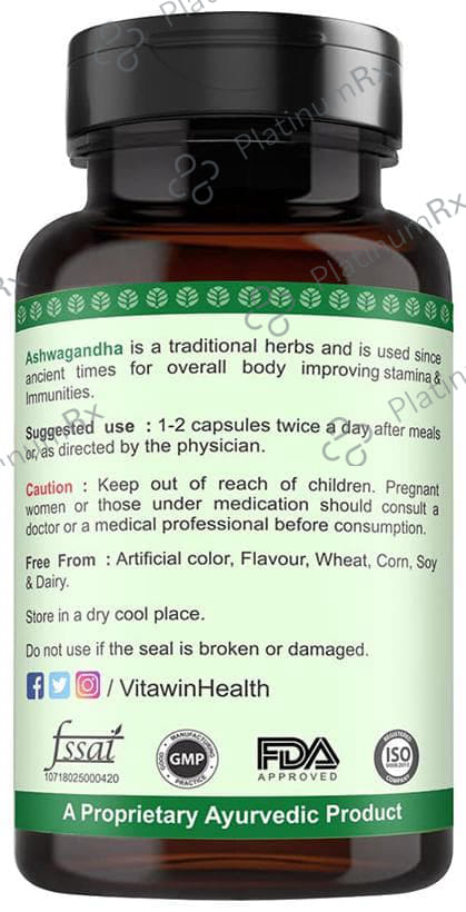 Vitawin Ashwagandha 500mg Capsule
