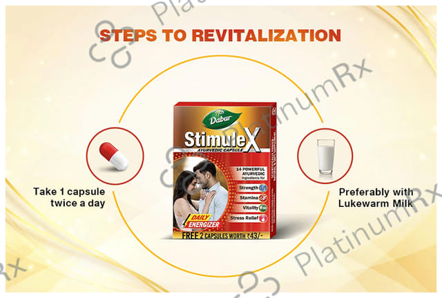 Dabur Stimulex Capsule for Physical Performance with 2 Capsule Free