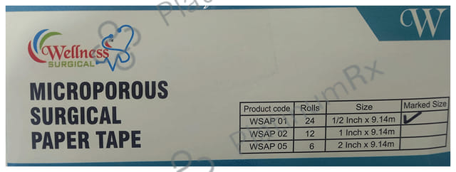 Wellness Surgical WSAP01 Microporous Paper Tape 1/2Inch x 9.14m