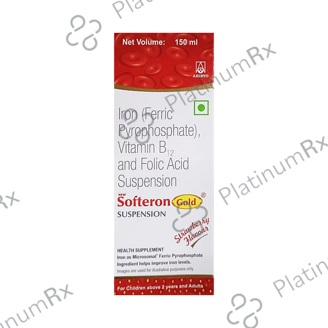 Softeron Gold Strawberry Oral Suspension 150ml