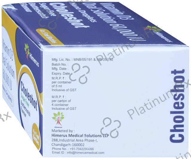 Choleshot Nano Butterscotch Flavour Sugar Free Oral Solution 5ml