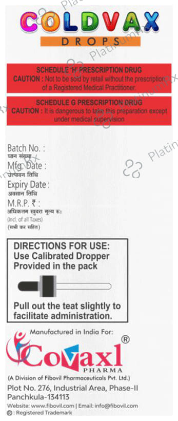 Coldvax Oral Drops Strawberry